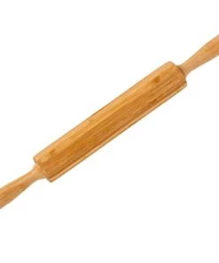 Wadiga Ustensiles De Cuisine Et De Pâtisserie Rouleau à Pâtisserie En Bambou - 5x5x50.8cm -Poêles et wok Soldes rouleau a patisserie en bambou 5x5x50 8cm 2
