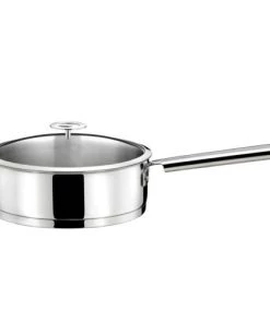 Cuisinox Poêles Et Wok Sauteuse 24cm Inox Revêtu Avec Couvercle Universel En Acier Inoxydabl