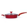 Livoo Poêles Et Wok Sauteuse 26cm En Aluminium Rouge -Poêles et wok Soldes sauteuse 26cm en aluminium rouge
