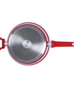 Livoo Poêles Et Wok Sauteuse 26cm En Aluminium Rouge -Poêles et wok Soldes sauteuse 26cm en aluminium rouge 3