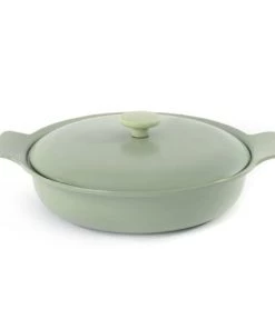 BergHoff Poêles Et Wok Sauteuse Avec Couvercle Fonte De Fer Vert 28 Cm - Ron