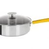 Cristel Poêles Et Wok Sauteuse Inox Avec Anti-adhérent Revêtue 24cm