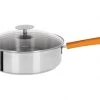 Cristel Poêles Et Wok Sauteuse Inox Avec Anti-adhérent Revêtue 24cm -Poêles et wok Soldes sauteuse inox avec anti adherent revetue 24cm 18