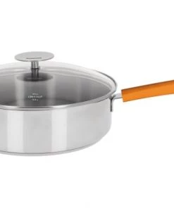 Cristel Poêles Et Wok Sauteuse Inox Avec Anti-adhérent Revêtue 24cm