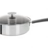 Cristel Poêles Et Wok Sauteuse Inox Avec Anti-adhérent Revêtue 24cm -Poêles et wok Soldes sauteuse inox avec anti adherent revetue 24cm 24