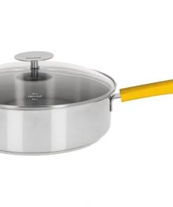 Cristel Poêles Et Wok Sauteuse Inox Avec Anti-adhérent Revêtue 24cm