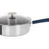 Cristel Poêles Et Wok Sauteuse Inox Avec Anti-adhérent Revêtue 24cm -Poêles et wok Soldes sauteuse inox avec anti adherent revetue 24cm 48
