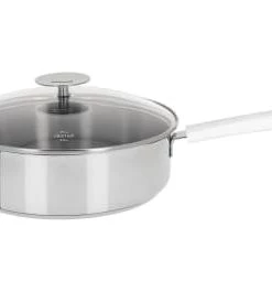 Cristel Poêles Et Wok Sauteuse Inox Avec Anti-adhérent Revêtue 24cm -Poêles et wok Soldes sauteuse inox avec anti adherent revetue 24cm 5