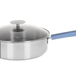Cristel Poêles Et Wok Sauteuse Inox Avec Anti-adhérent Revêtue 24cm -Poêles et wok Soldes sauteuse inox avec anti adherent revetue 24cm 9