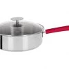 Cristel Poêles Et Wok Sauteuse Inox Avec Anti-adhérent Revêtue 26cm -Poêles et wok Soldes sauteuse inox avec anti adherent revetue 26cm 30