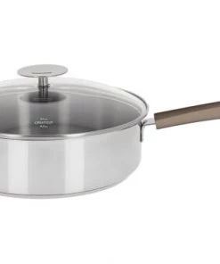 Cristel Poêles Et Wok Sauteuse Inox Avec Anti-adhérent Revêtue 26cm