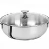 Cristel Poêles Et Wok Sauteuse Inox Deux Anses Fixe 24cm -Poêles et wok Soldes sauteuse inox deux anses fixe 24cm