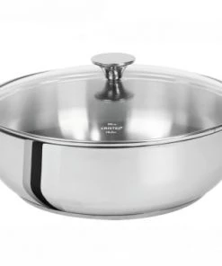 Cristel Poêles Et Wok Sauteuse Inox Deux Anses Fixe 26cm