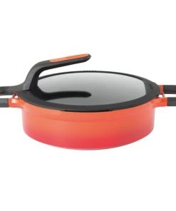 BergHoff Poêles Et Wok Sauteuse Italienne En Acier Avec Couvercle Orange D26 Cm
