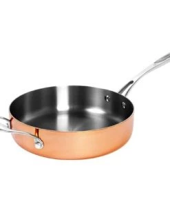Vogue Poêles Et Wok Sauteuse Triple épaisseur En Cuivre Ø240 Mm