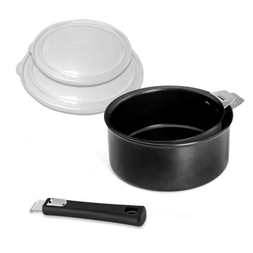 Cuisinox Série 2 Casseroles 16-18cm, 2 Couvercles Et 1 Poignée En Aluminium Et 3 Cuisinox Série 2 Casseroles 16-18cm, 2 Couvercles Et 1 Poignée En Aluminium Et