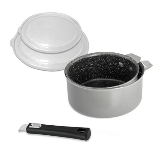 Cuisinox Série 2 Casseroles 16-18cm, 2 Couvercles Et 1 Poignée 3 Cuisinox Série 2 Casseroles 16-18cm, 2 Couvercles Et 1 Poignée