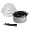 Cuisinox Série 3 Casseroles 16-18-20cm, 3 Couvercles Et 1 Poignée En Aluminium -Poêles et wok Soldes serie 3 casseroles 16 18 20cm 3 couvercles et 1 poignee en aluminium