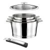 Cuisinox Série De 3 Casseroles 16/18/20cm Inox Avec Poignée Et Couvercle 20cm -Poêles et wok Soldes serie de 3 casseroles 16 18 20cm inox avec poignee et couvercle 20cm