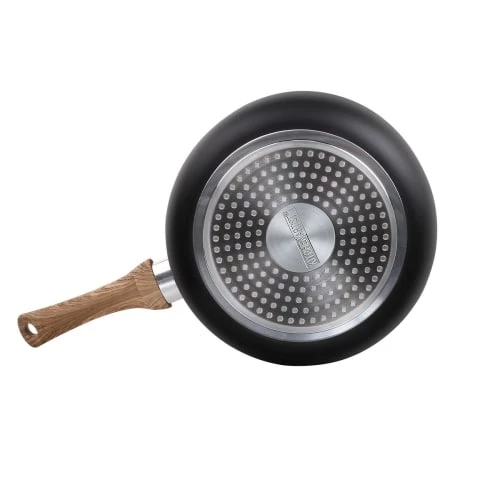 Livoo Set 3 Casseroles Aspect Pierre Et Bois En Aluminium Noir 4 Livoo Set 3 Casseroles Aspect Pierre Et Bois En Aluminium Noir – Image 2