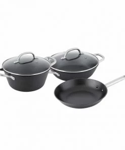 BOJ Casseroles Set De 1 Casserole, 1 Poêle Et 1 Marmite Hollandaise