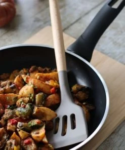 Menastyl Ustensiles De Cuisine Et De Pâtisserie Set De 10 Ustensiles En Silicone Et Manche En Bois -Poêles et wok Soldes set de 10 ustensiles en silicone et manche en bois 4