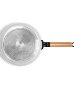 Livoo Poêles Et Wok Set De 2 Poêles Wood Line En Aluminium Blanc -Poêles et wok Soldes set de 2 poeles wood line en aluminium blanc 3