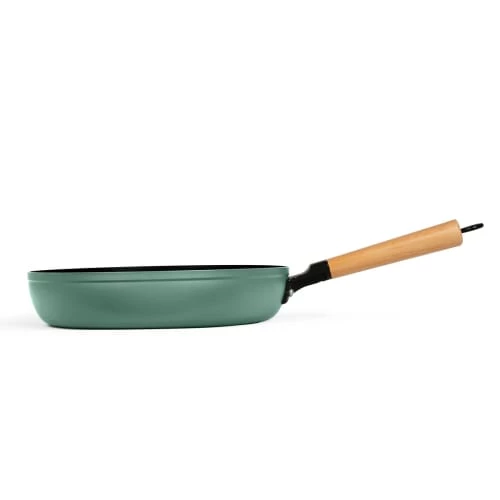 Livoo Poêles Et Wok Set De 2 Poêles Wood Line En Aluminium Vert 4 Livoo Poêles Et Wok Set De 2 Poêles Wood Line En Aluminium Vert – Image 2