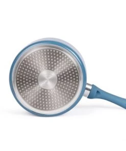 Livoo Set De 3 Casseroles Aspect Pierre En Aluminium Bleu Méditerrannée -Poêles et wok Soldes set de 3 casseroles aspect pierre en aluminium bleu mediterrannee 2