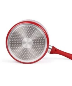 Livoo Set De 3 Casseroles Aspect Pierre En Aluminium Rouge Bordeaux -Poêles et wok Soldes set de 3 casseroles aspect pierre en aluminium rouge bordeaux 5