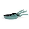 Livoo Poêles Et Wok Set De 3 Poêles Aspect Pierre En Aluminium Vert -Poêles et wok Soldes set de 3 poeles aspect pierre en aluminium vert 1