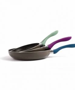 Livoo Poêles Et Wok Set De 3 Poêles Aspect Pierre Ilag En Aluminium Gris -Poêles et wok Soldes set de 3 poeles aspect pierre ilag en aluminium gris 2
