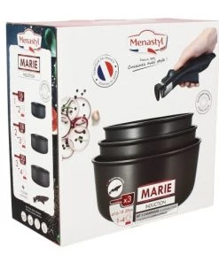 Menastyl Set De 4 Casseroles Pour Induction En Aluminium -Poêles et wok Soldes set de 4 casseroles pour induction en aluminium 1