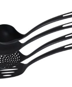 Wadiga Ustensiles De Cuisine Et De Pâtisserie Set De 4 Ustensiles De Cuisine Noir -Poêles et wok Soldes set de 4 ustensiles de cuisine noir 2