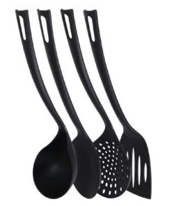 Wadiga Ustensiles De Cuisine Et De Pâtisserie Set De 4 Ustensiles De Cuisine Noir