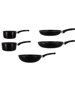 Menastyl Set De 5 Pièces Poêles Et Casseroles En Aluminium Tous Feux