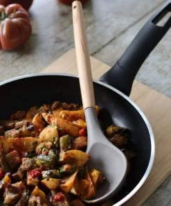 Menastyl Ustensiles De Cuisine Et De Pâtisserie Set De 5 Ustensiles En Silicone Et Manche En Bois -Poêles et wok Soldes set de 5 ustensiles en silicone et manche en bois 2