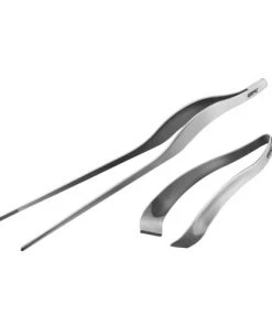 GEFU Ustensiles De Cuisine Et De Pâtisserie Set De Deux Pinces En Acier Inoxydable Argent