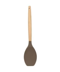 Menastyl Ustensiles De Cuisine Et De Pâtisserie Spatule Cuillère En Silicone Et Manche En Bois