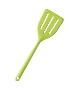 Mastrad Ustensiles De Cuisine Et De Pâtisserie Spatule Retourneur Ajourée En Silicone Vert