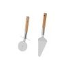 Wadiga Ustensiles De Cuisine Et De Pâtisserie Spatule + Roulette à Pizza En Bois Hêtre Et Métal Chromé -Poêles et wok Soldes spatule roulette a pizza en bois hetre et metal chrome