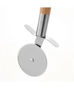Wadiga Ustensiles De Cuisine Et De Pâtisserie Spatule + Roulette à Pizza En Bois Hêtre Et Métal Chromé -Poêles et wok Soldes spatule roulette a pizza en bois hetre et metal chrome 2