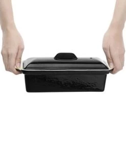 Vogue Ustensiles De Cuisine Et De Pâtisserie Terrine à Pâté En Fonte 1,3 L Noire -Poêles et wok Soldes terrine a pate en fonte 1 3 l noire 3