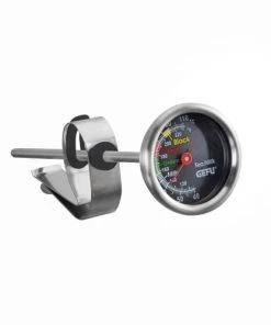 GEFU Ustensiles De Cuisine Et De Pâtisserie Thermomètre à Thé Et à Lait En Acier Inoxydable Argent