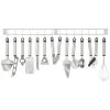 Tectake Ustensiles De Cuisine Et De Pâtisserie Ustensiles De Cuisine 13 Pièces Argent Avec Support Mural -Poêles et wok Soldes ustensiles de cuisine 13 pieces argent avec support mural