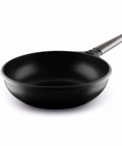Castey Poêles Et Wok Wok 28 Cm Antiadhésif, Fonte D'aluminium, Manche Amovible, Tous Feux