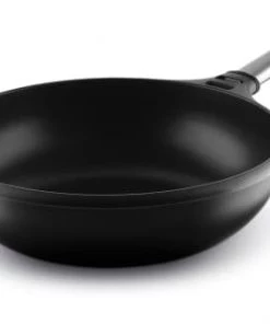 Castey Poêles Et Wok Wok 28cm Antiadhésif, Fonte D’aluminium, Manche Amovible, Tous Feux