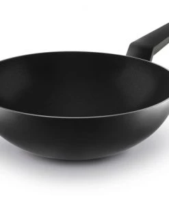 Castey Poêles Et Wok Wok 28cm D’aluminium Forgé, Antiadhésif, Manche Fixe, Tous Feux