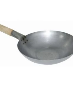 Vogue Poêles Et Wok Wok Acier Doux Fond Plat 33cm