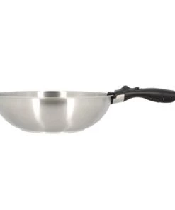 Menastyl Poêles Et Wok Wok Amovible En Inox Et Induction 28 Cm -Poêles et wok Soldes wok amovible en inox et induction 28 cm 2